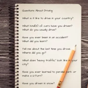 Au Pair interview questions for driving