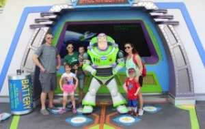 Host Family and Au Pair with Buzz Lightyear