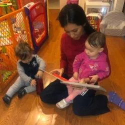 Twins are happier with Au Pair care