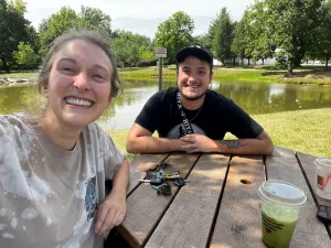 Au Pair and Local Area Representative at the park.