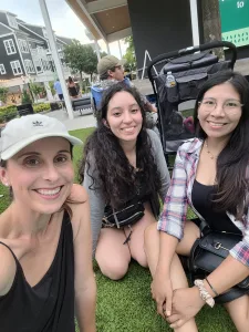 Au Pairs enjoying a summer concert and picnic.