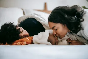 Parents with sleeping