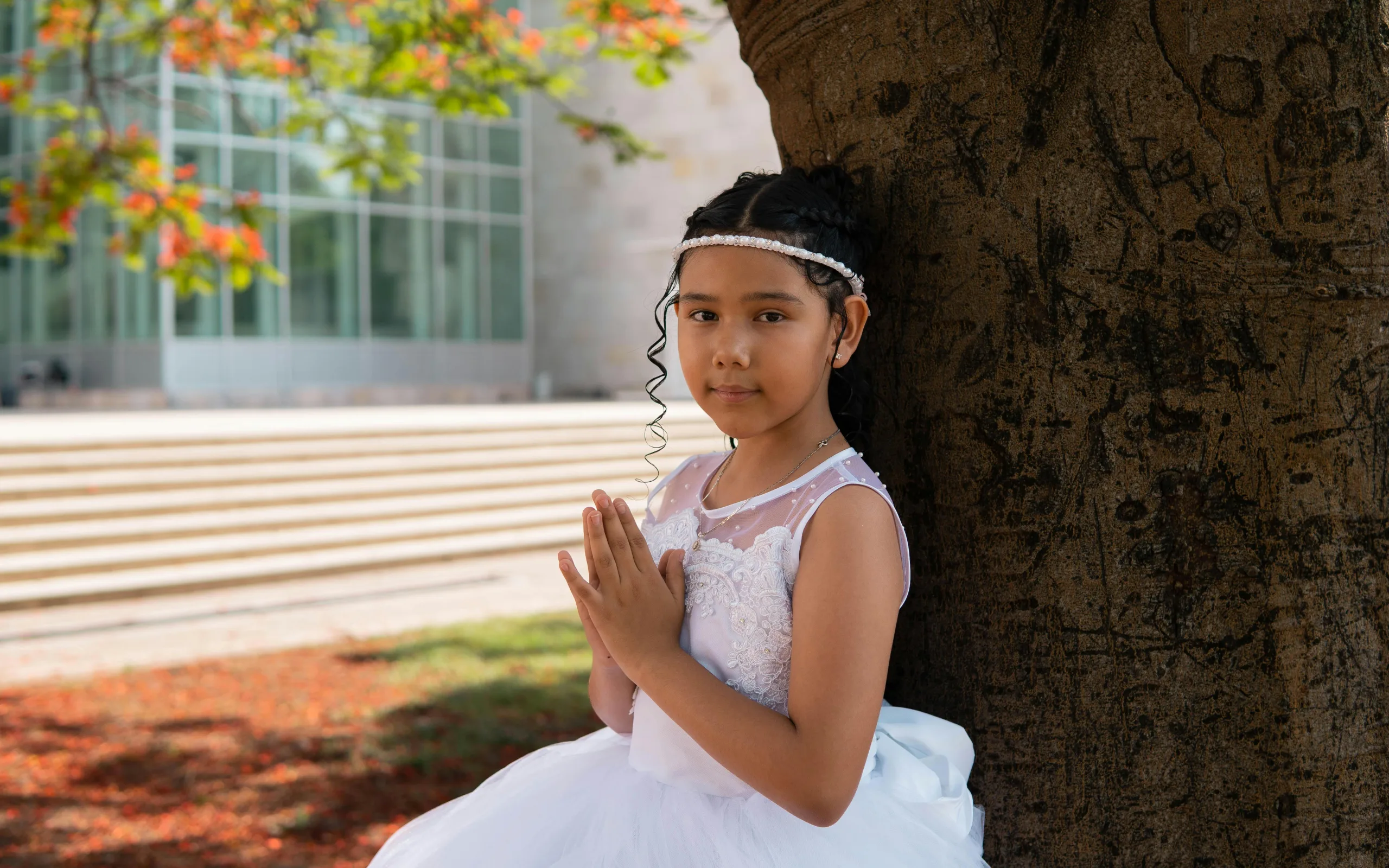 Child celebrating Catholic first communion