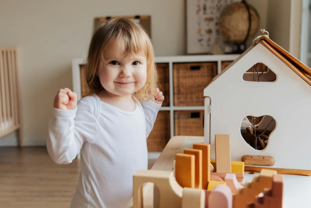 Toddler successful with potty training