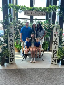 Mayra and her Host Family celebrating Easter