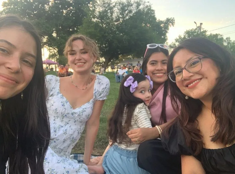 Au Pairs, host kid, and LAR enjoy Moon Market concert