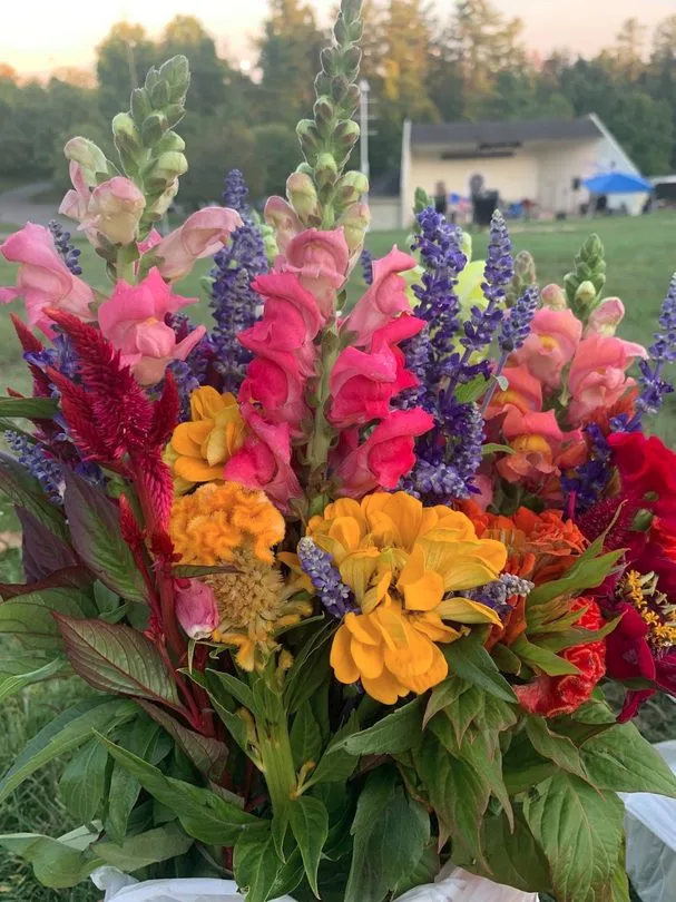 Bouquet from local market in Moon Township